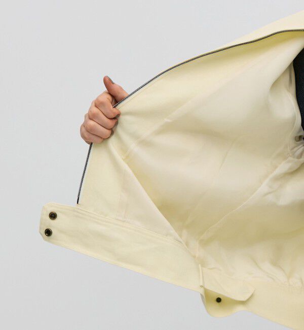 BACCA「ナイロンリネンビンテージギャバジン ジップアップブルゾン」|ブルゾン・スタジャン|