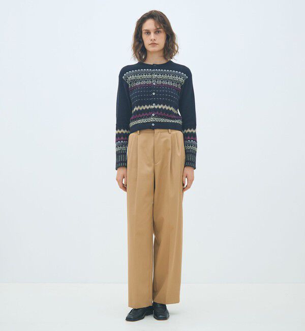 MACPHEE「フェアアイル クルーネックカーディガン」|カーディガン|