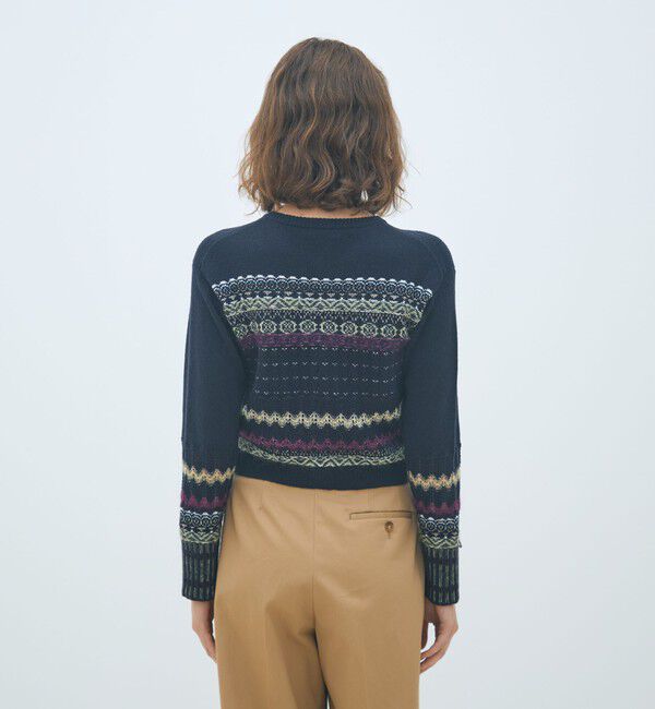 MACPHEE「フェアアイル クルーネックカーディガン」|カーディガン|