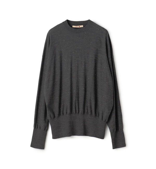 BACCA「スパークルファインウール クルーネックプルオーバー」|ニット・セーター|17 チャコールグレー