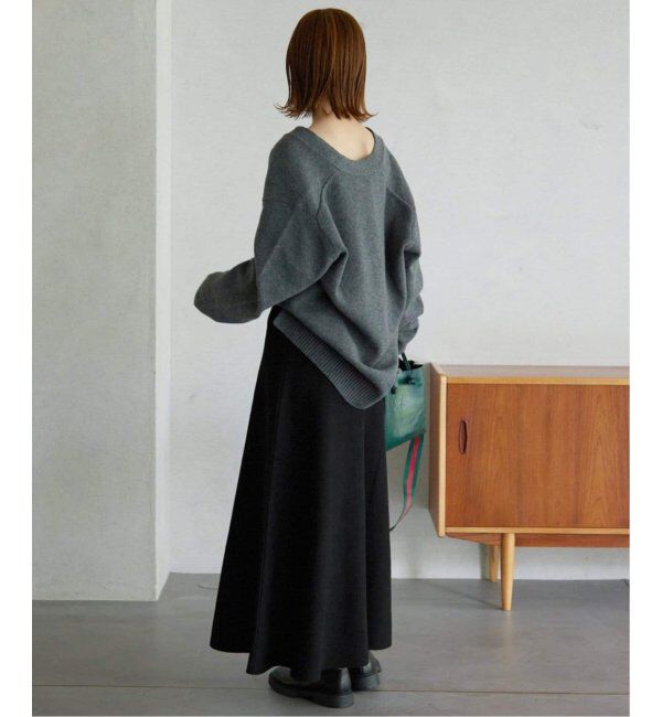 SLOBE IENA「《追加》ミラノリブニットフレアスカート」|スカート|