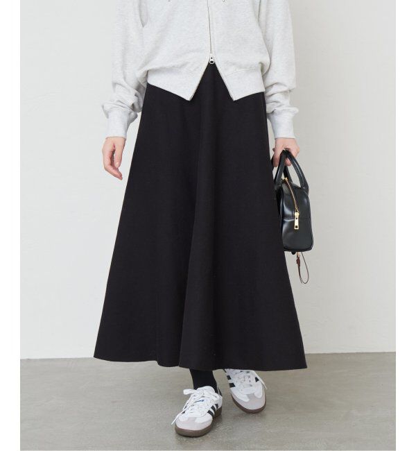 SLOBE IENA「《追加》ミラノリブニットフレアスカート」|スカート|