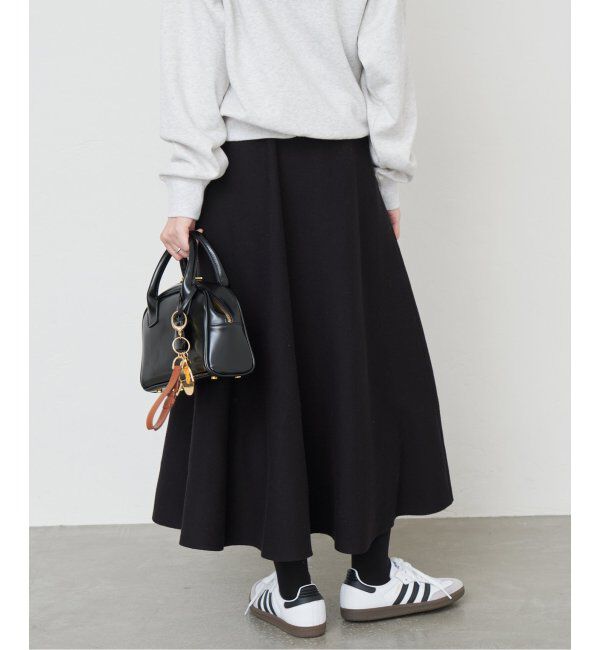 SLOBE IENA「《追加》ミラノリブニットフレアスカート」|スカート|