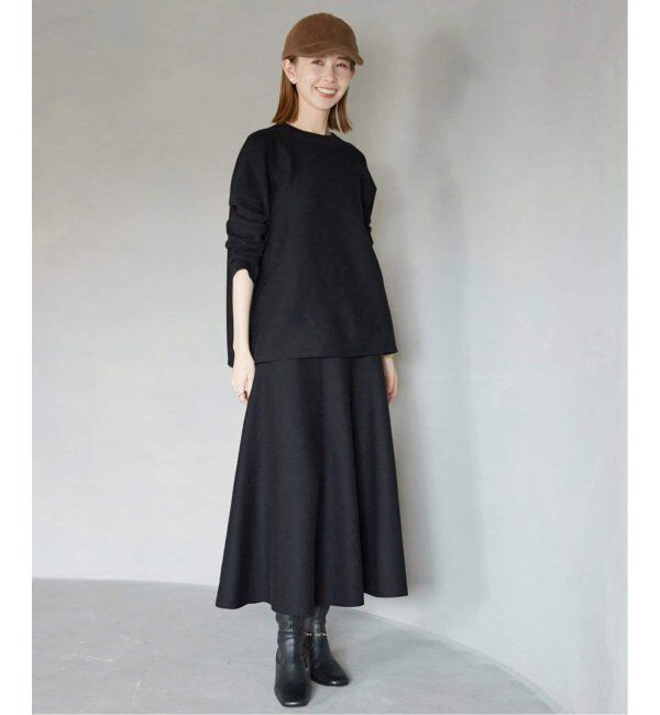 SLOBE IENA「《追加》ミラノリブニットフレアスカート」|スカート|