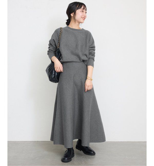 SLOBE IENA「《追加》ミラノリブニットフレアスカート」|スカート|