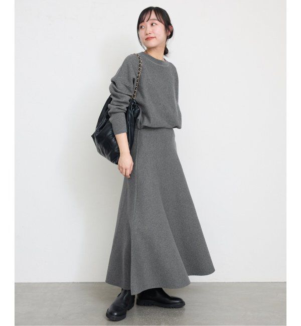 SLOBE IENA「《追加》ミラノリブニットフレアスカート」|スカート|