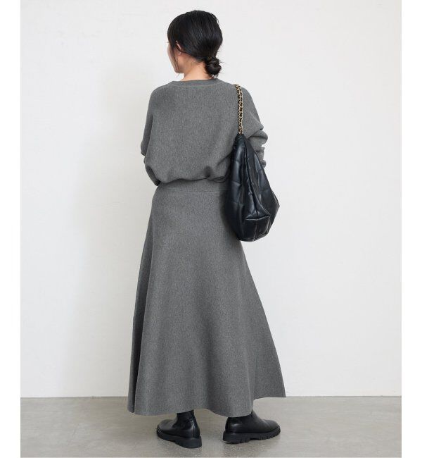 SLOBE IENA「《追加》ミラノリブニットフレアスカート」|スカート|