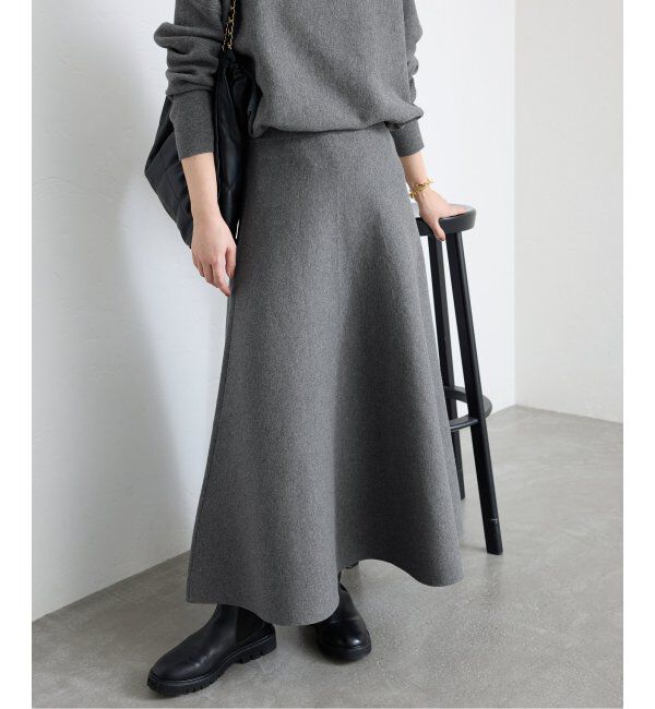 SLOBE IENA「《追加》ミラノリブニットフレアスカート」|スカート|