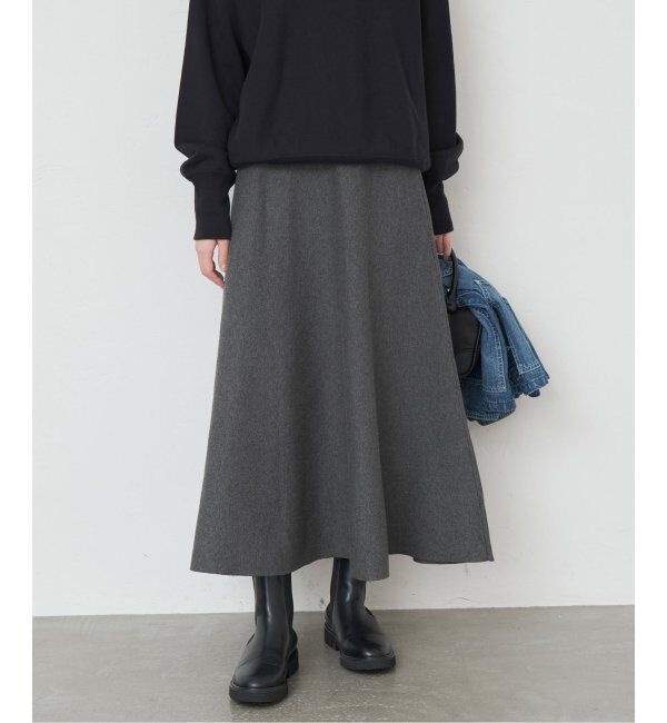 SLOBE IENA「《追加》ミラノリブニットフレアスカート」|スカート|