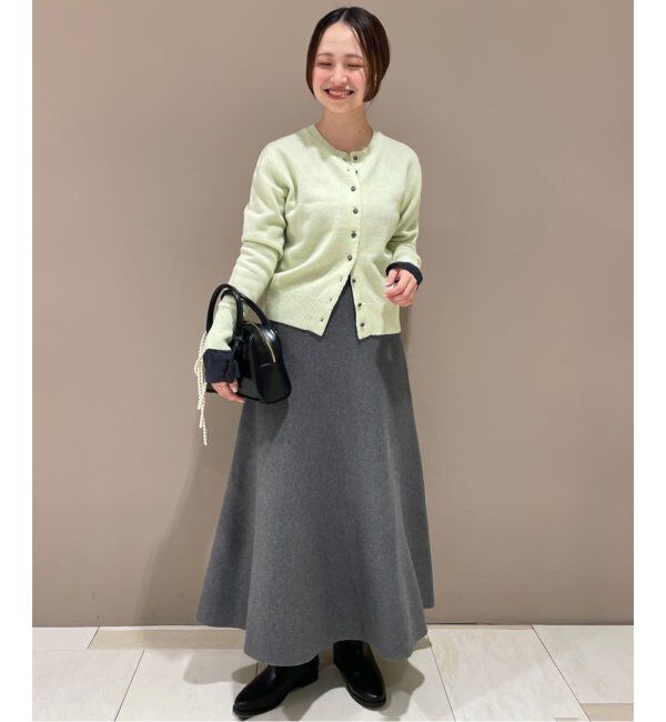 SLOBE IENA「《追加》ミラノリブニットフレアスカート」|スカート|
