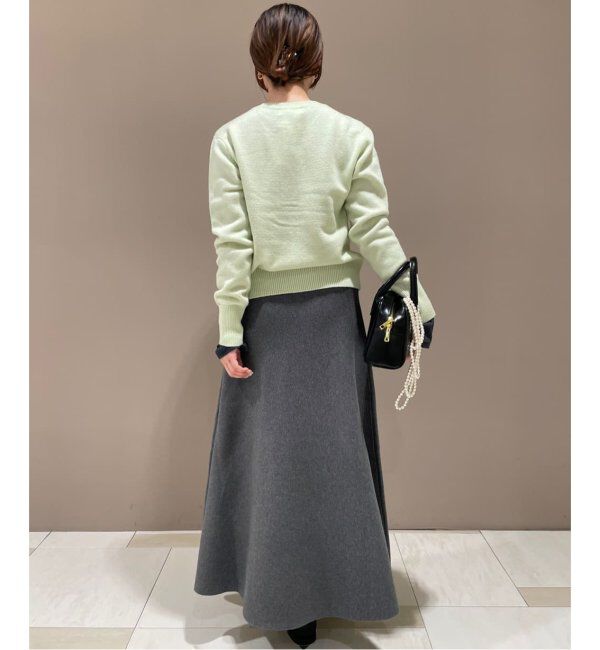 SLOBE IENA「《追加》ミラノリブニットフレアスカート」|スカート|