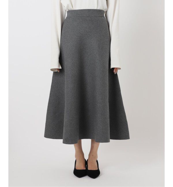SLOBE IENA「《追加》ミラノリブニットフレアスカート」|スカート|