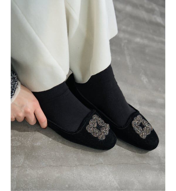 IENA「《WEB限定/追加》MALUS/マリュス VELVET BIJOU SHOES」|その他|