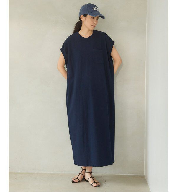 IENA「BLACK ポケットTドレス」|ワンピース|