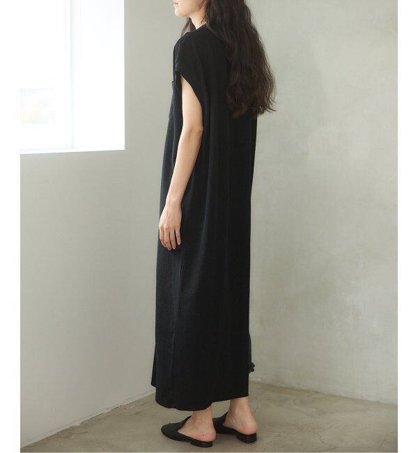 IENA「BLACK ポケットTドレス」|ワンピース|