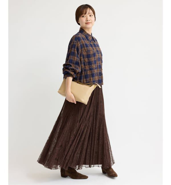 IENA「シャーリングチェックショートシャツ」|シャツ・ブラウス|