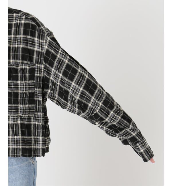 IENA「シャーリングチェックショートシャツ」|シャツ・ブラウス|