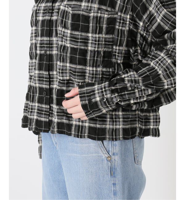 IENA「シャーリングチェックショートシャツ」|シャツ・ブラウス|