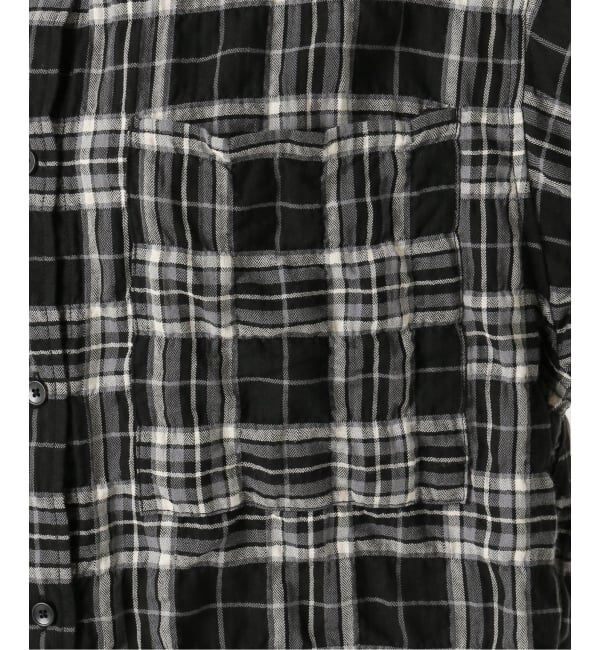 IENA「シャーリングチェックショートシャツ」|シャツ・ブラウス|