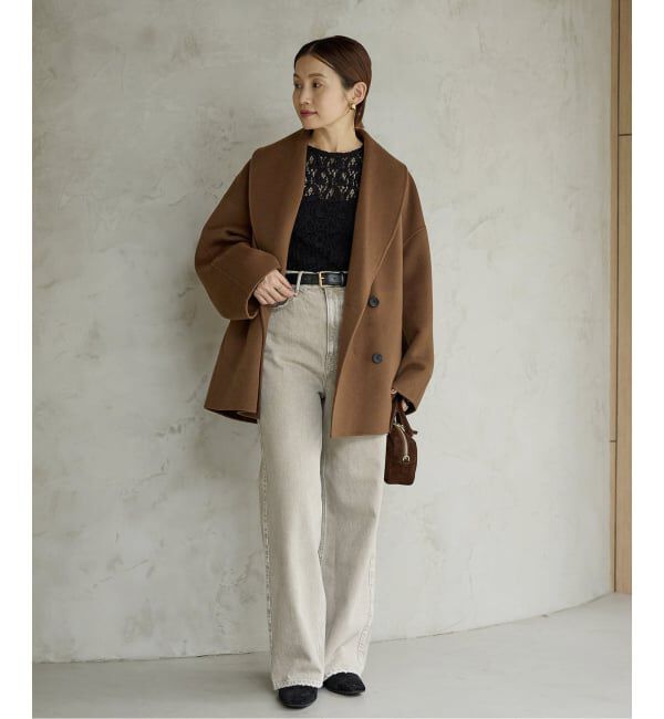 IENA「《追加》Super160 ショールカラーハーフコート」|その他|