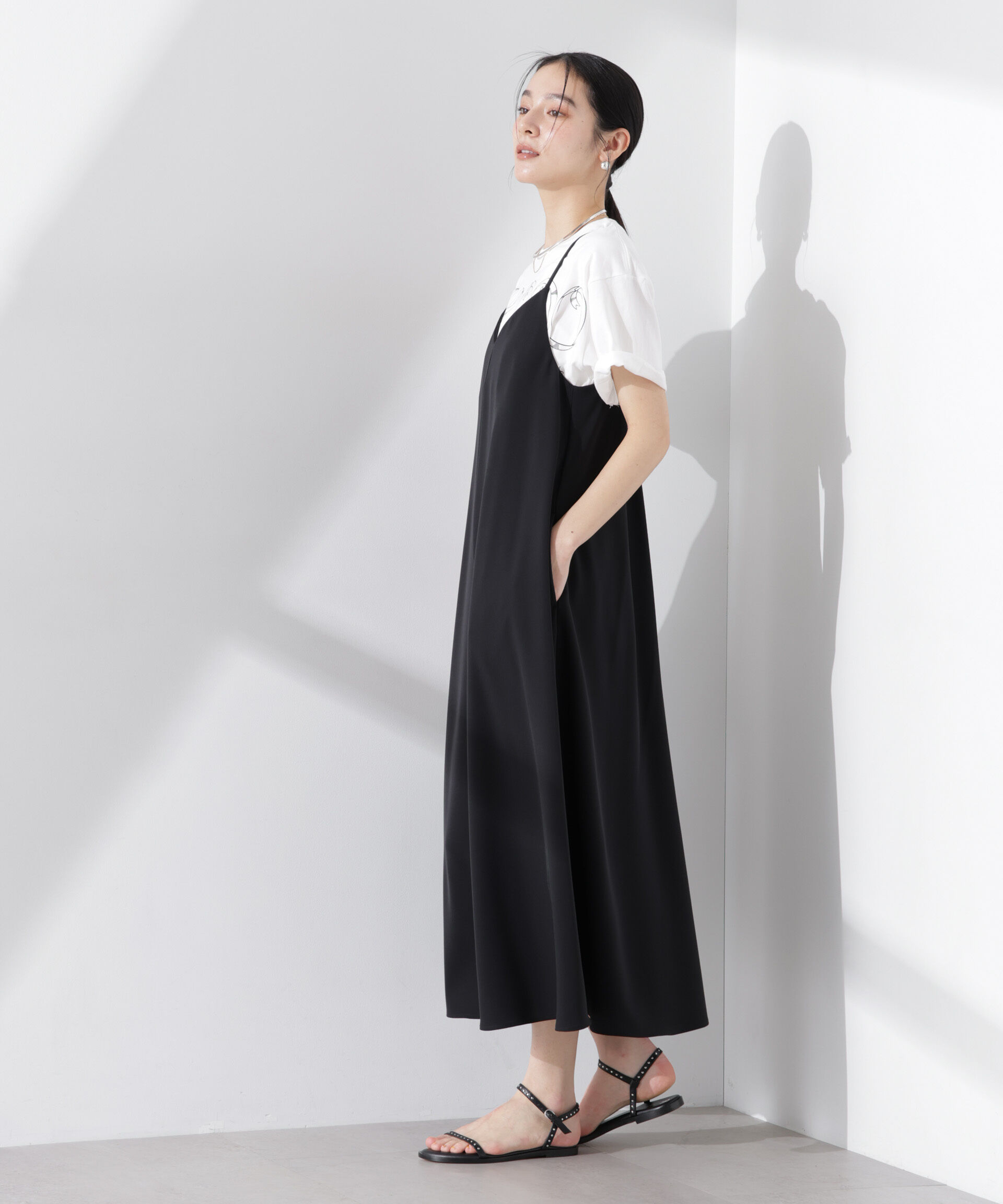 nano･universe「フレアダブルクロスキャミワンピース」|ワンピース|