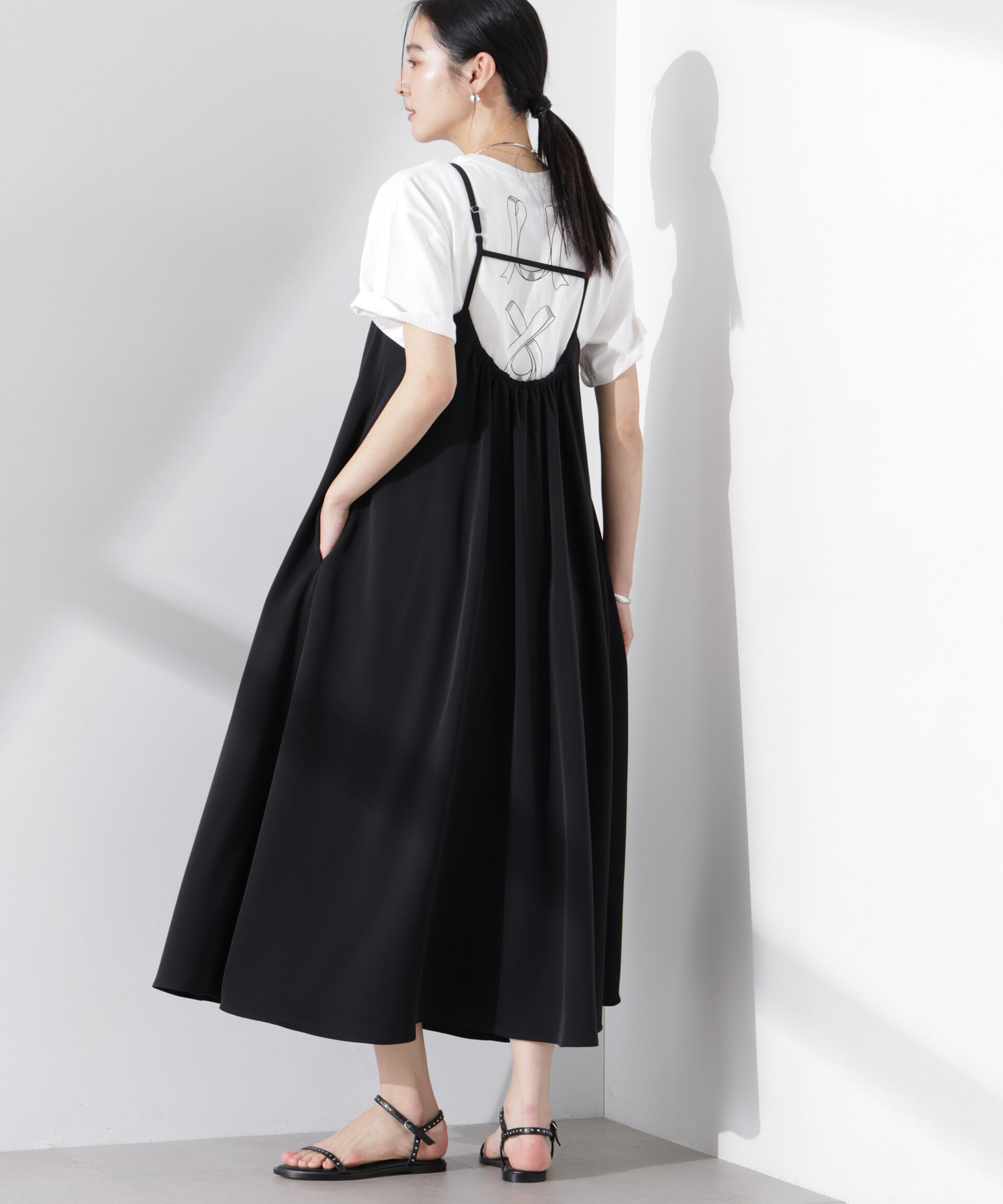 nano･universe「フレアダブルクロスキャミワンピース」|ワンピース|