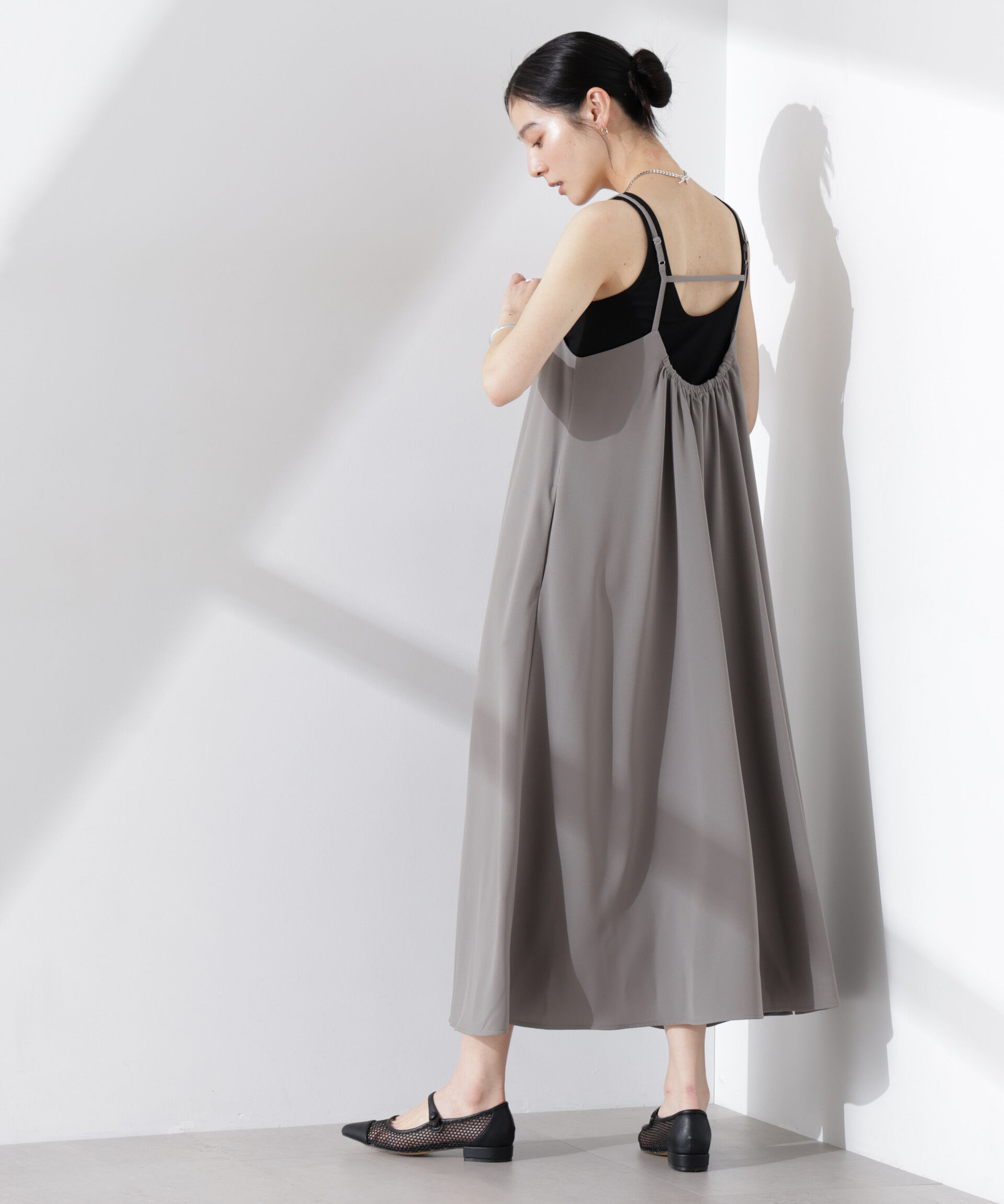 nano･universe「フレアダブルクロスキャミワンピース」|ワンピース|