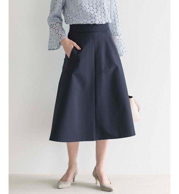 組曲「【洗える・シワになりにくい】GEMINI フレアスカート」|スカート|ネイビー系