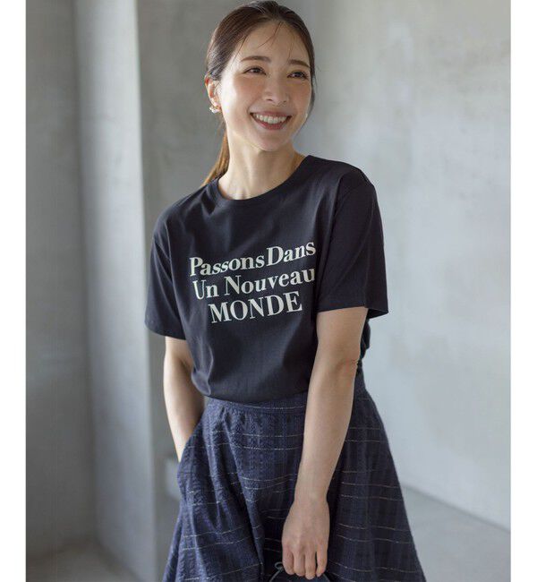 組曲「【綿100％】フロッキープリント Ｔシャツ」|Tシャツ・カットソー|