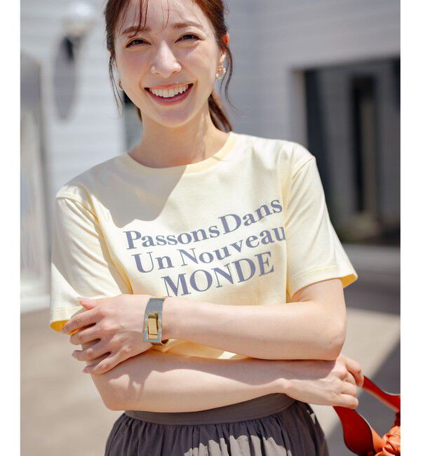 組曲「【綿100％】フロッキープリント Ｔシャツ」|Tシャツ・カットソー|ｶｽﾀｰﾄﾞ