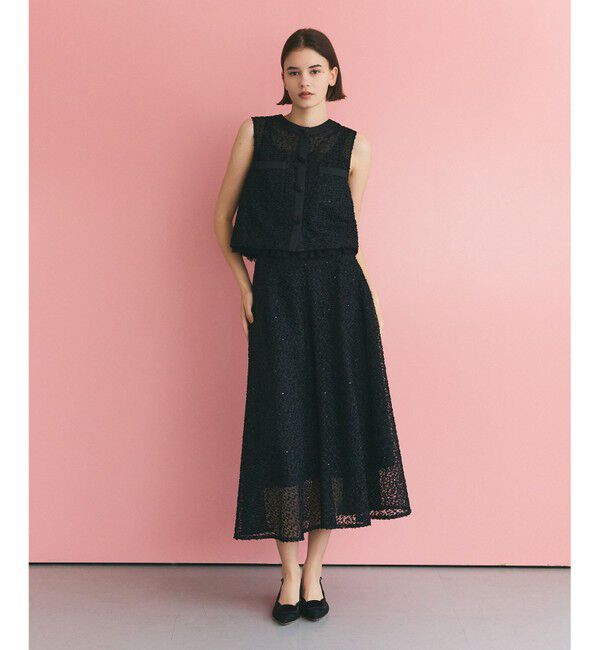 Grace Class「フェザーembドレス」|ドレス|ブラック