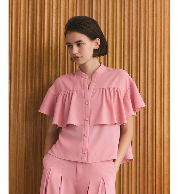 Grace Class「ラッフルレイヤードブラウス」|シャツ・ブラウス|ピンク