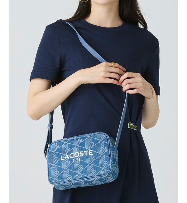 LACOSTE「ヘリテージジャカード モノグラムデニムミニショルダーポーチ」|ショルダー・メッセンジャー|