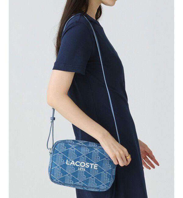LACOSTE「ヘリテージジャカード モノグラムデニムミニショルダーポーチ」|ショルダー・メッセンジャー|