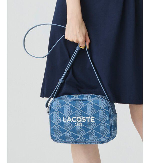 LACOSTE「ヘリテージジャカード モノグラムデニムミニショルダーポーチ」|ショルダー・メッセンジャー|