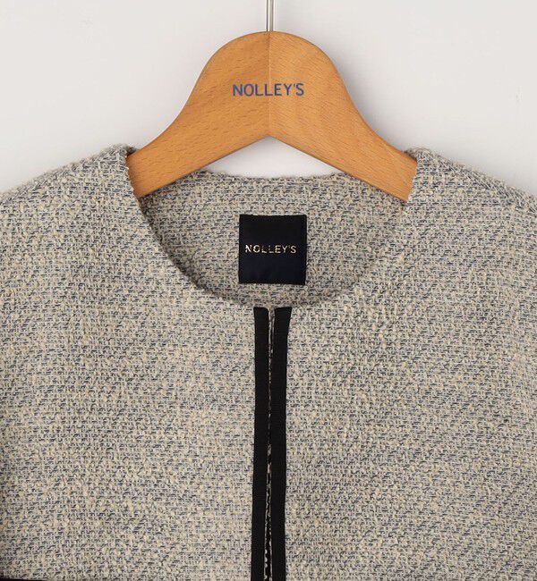 NOLLEY'S「《セットアップ対応》コンパクトインレイクルーネックジャケット」|ノーカラージャケット|