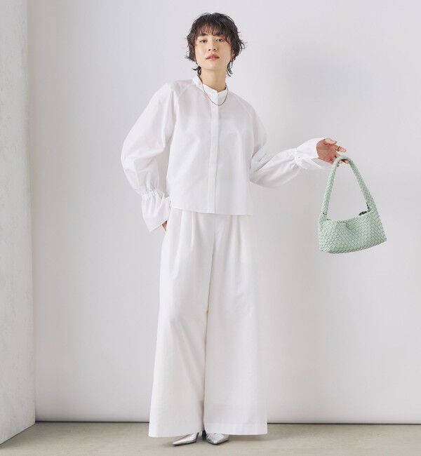 NOLLEY'S「ウォッシャブルエクセルテックタンブラー2タックワイドパンツ」|その他|