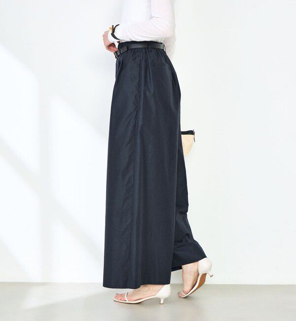 NOLLEY'S「ウォッシャブルエクセルテックタンブラー2タックワイドパンツ」|その他|