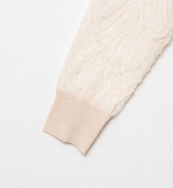 Rie Miller「《セットアップ対応》《手洗い可能》チュール刺繍Vネックカーディガン」|カーディガン|