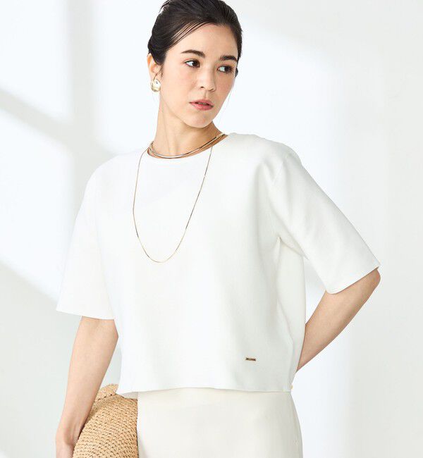 NOLLEY'S「《手洗い可能》ホールガーメントニットTシャツ」|ニット・セーター|