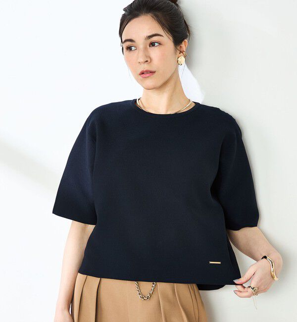 NOLLEY'S「《手洗い可能》ホールガーメントニットTシャツ」|ニット・セーター|