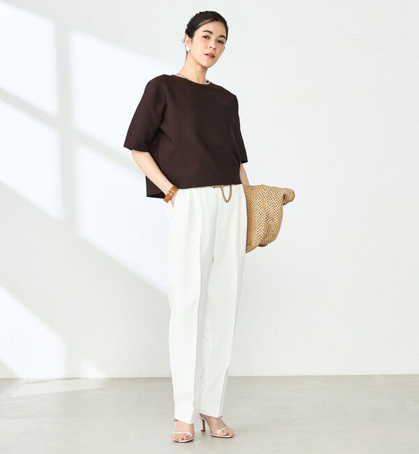 NOLLEY'S「《手洗い可能》ホールガーメントニットTシャツ」|ニット・セーター|