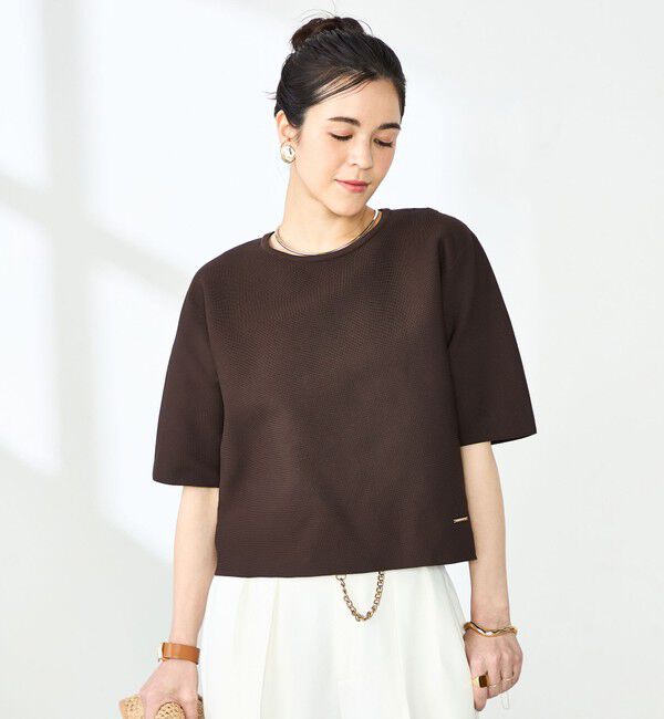 NOLLEY'S「《手洗い可能》ホールガーメントニットTシャツ」|ニット・セーター|