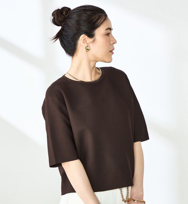 NOLLEY'S「《手洗い可能》ホールガーメントニットTシャツ」|ニット・セーター|