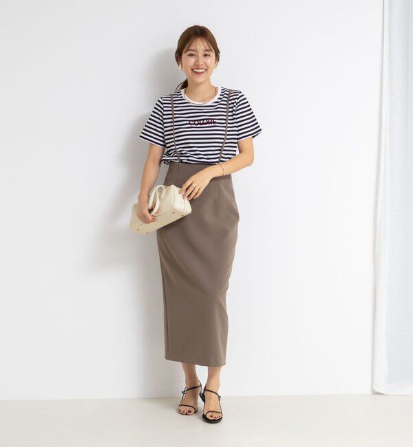 NOLLEY'S sophi「シルケット天竺フロッキーロゴTシャツ」|Tシャツ・カットソー|