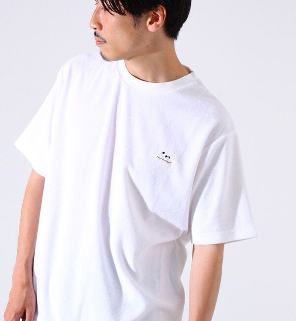 GLOSTER「【セットアップ対応】フレブルパイルTシャツ フレンチブルドッグ刺繍 ワンポイント ワンマイル」|Tシャツ・カットソー|