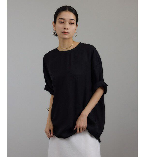 SALON adam et rope'「ブライトツイルTブラウス［洗える］」|シャツ・ブラウス|