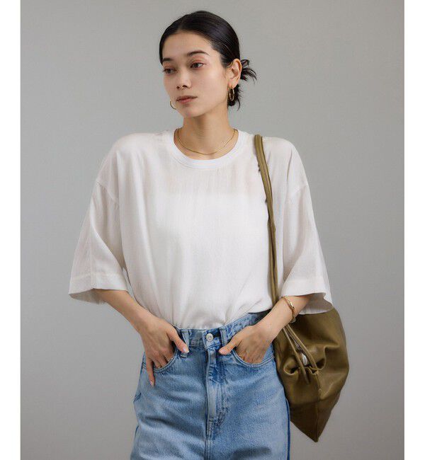 SALON adam et rope'「ブライトツイルTブラウス［洗える］」|シャツ・ブラウス|