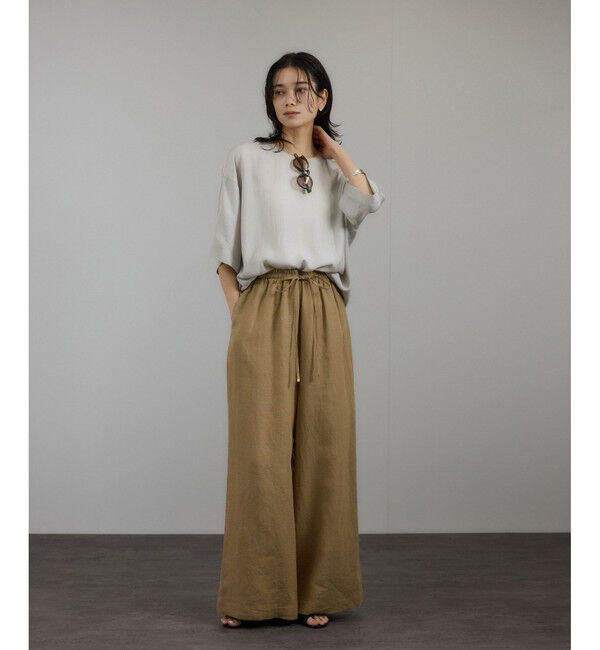 SALON adam et rope'「ブライトツイルTブラウス［洗える］」|シャツ・ブラウス|