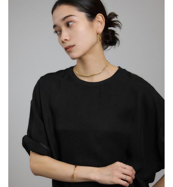 SALON adam et rope'「ブライトツイルTブラウス［洗える］」|シャツ・ブラウス|